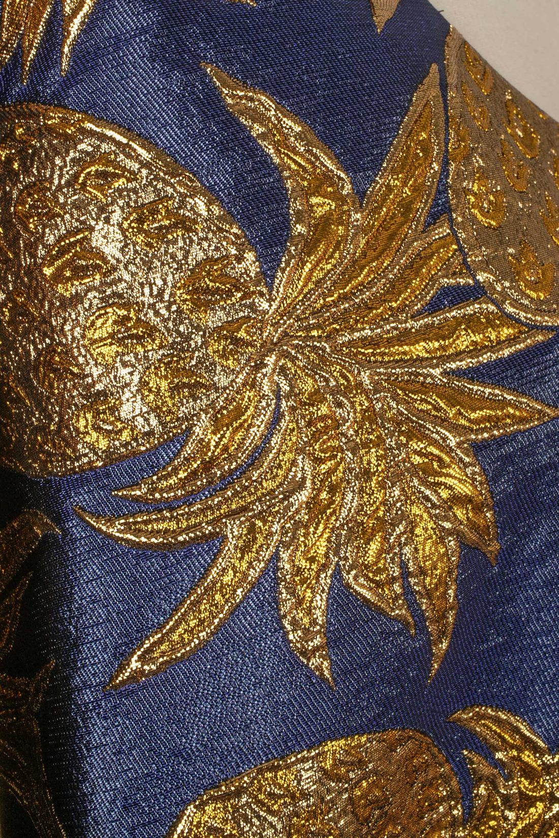 Kimono con giacca in lurex blu di Gucci, 2020 in vendita 2