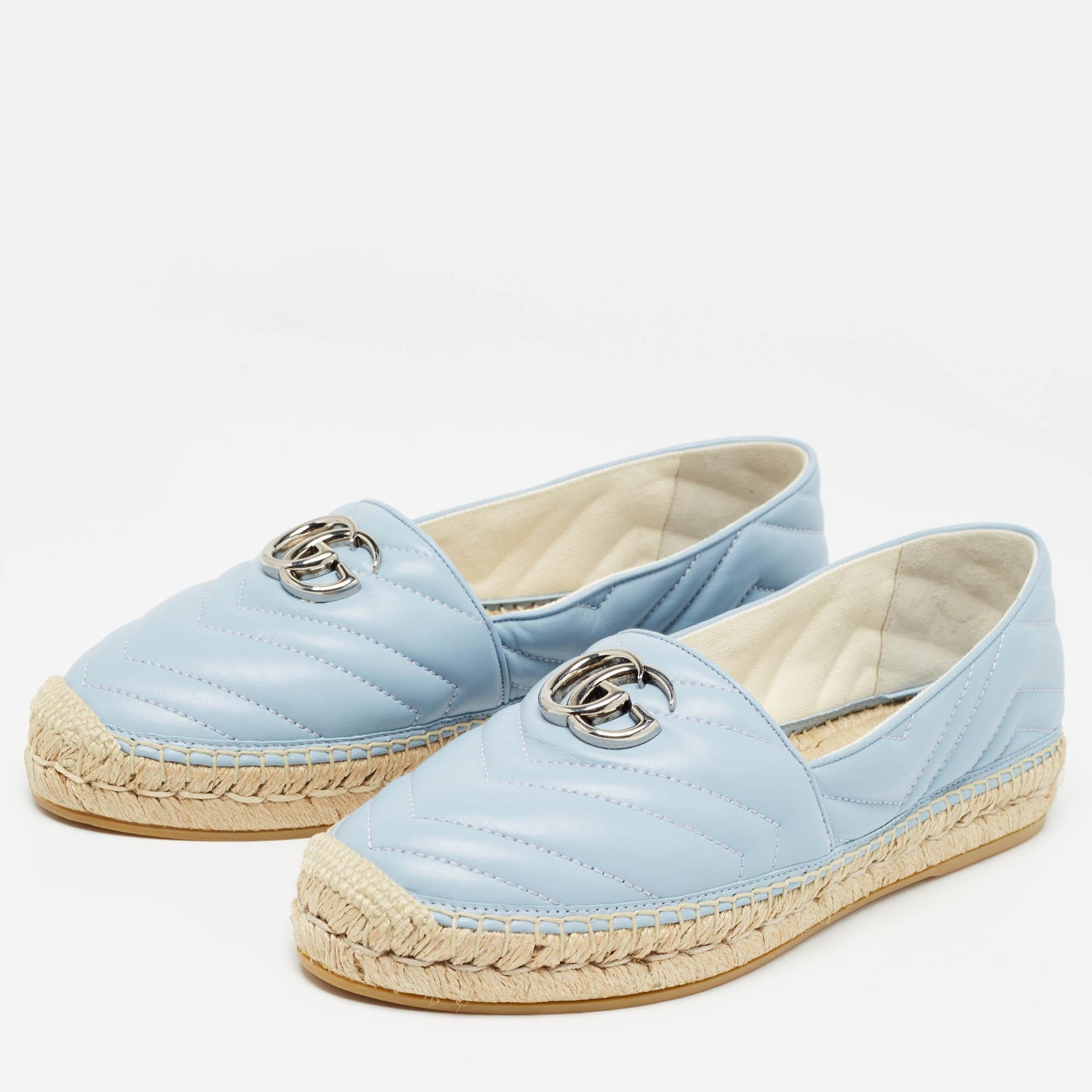 Let comfort and classic style be yours with these espadrilles from Gucci. Crafted with skill the high quality shoes have the perfect construction to take you through the day with utmost ease.