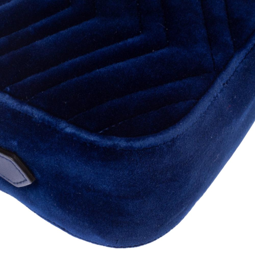 gucci velvet bag blue
