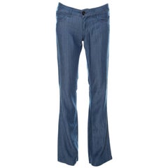 Gucci Blue Medium Wash Denim 70s Flared Jeans S