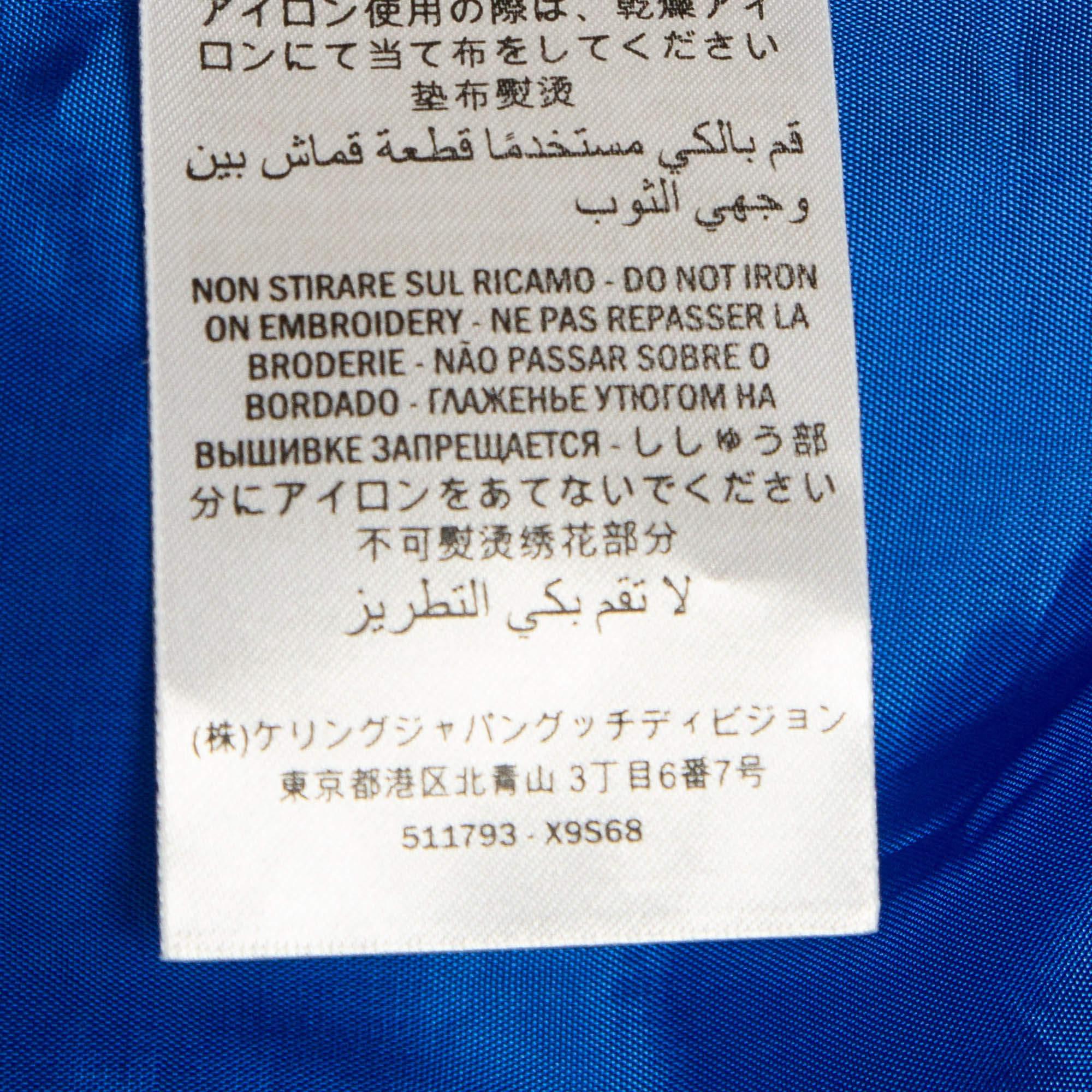 Chaqueta con capucha Gucci Azul Malla Magnetismo Detalle Cinta XL 3