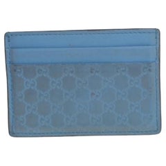 Gucci Blue Microguccissima Leather Card Holder