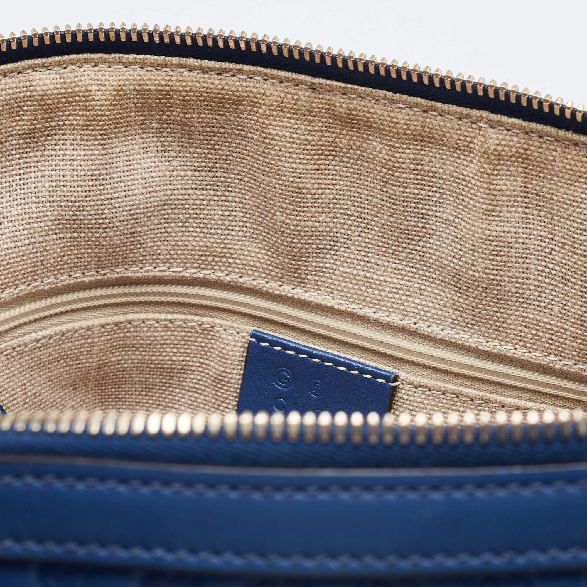 Gucci Blue Microguccissima Leather Medium Dome Bag 7
