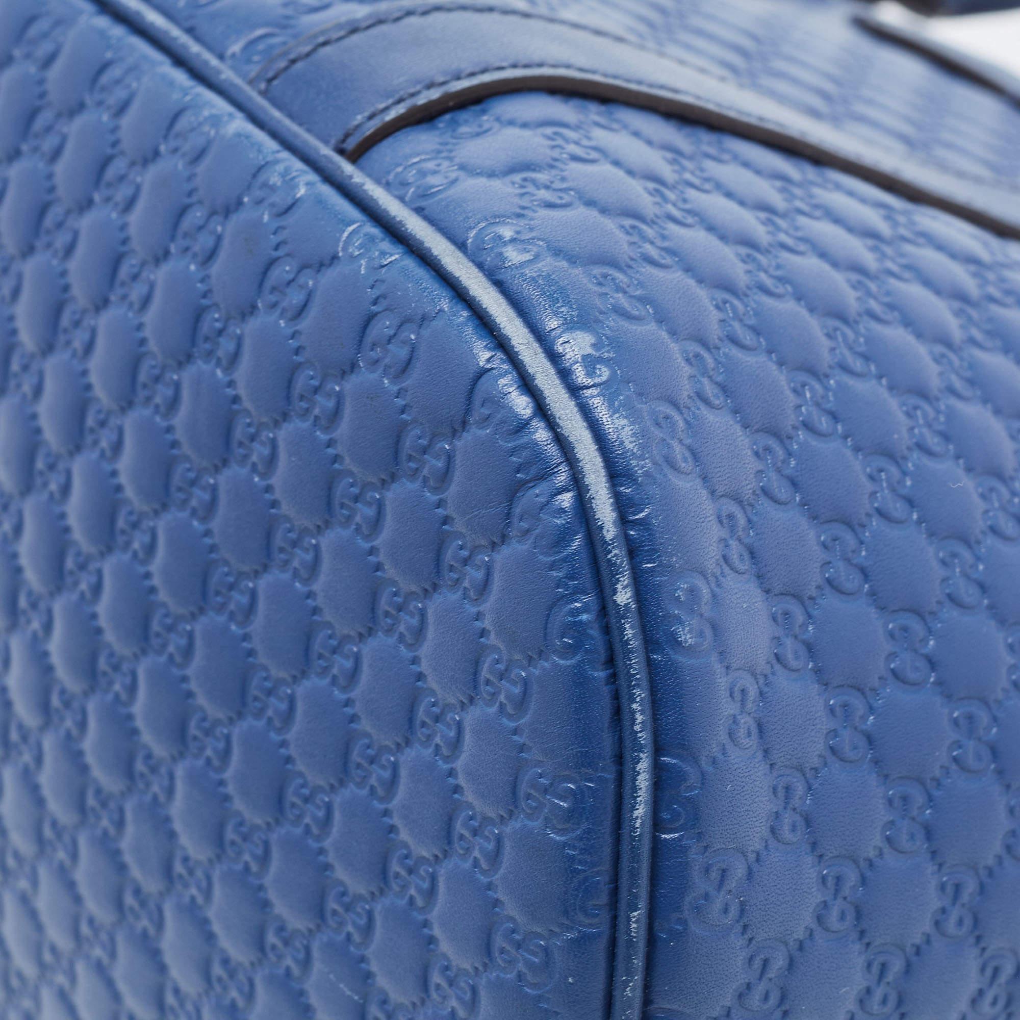Gucci Blue Microguccissima Leather Medium Dome Bag 10