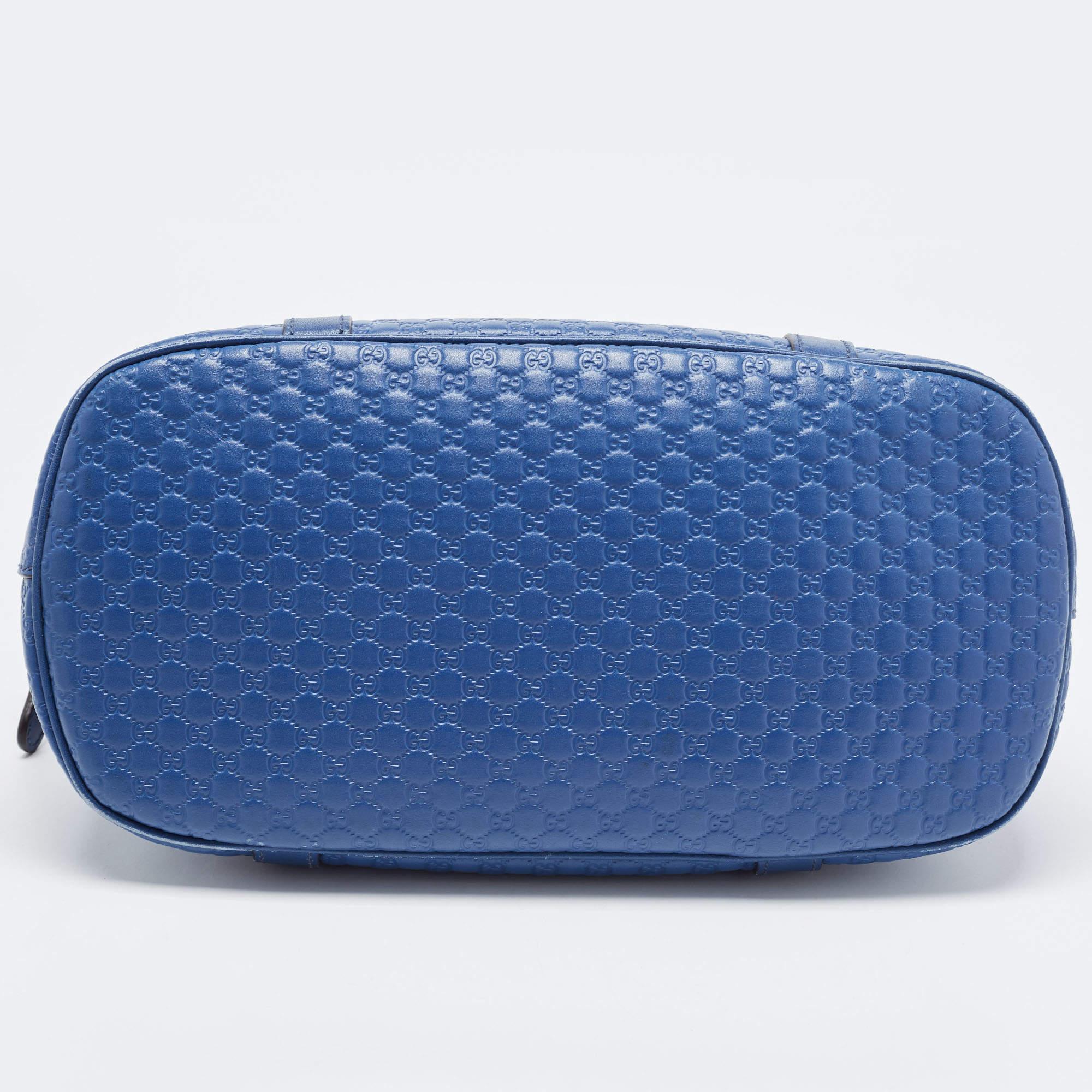 Gucci Blue Microguccissima Leather Medium Dome Bag 11