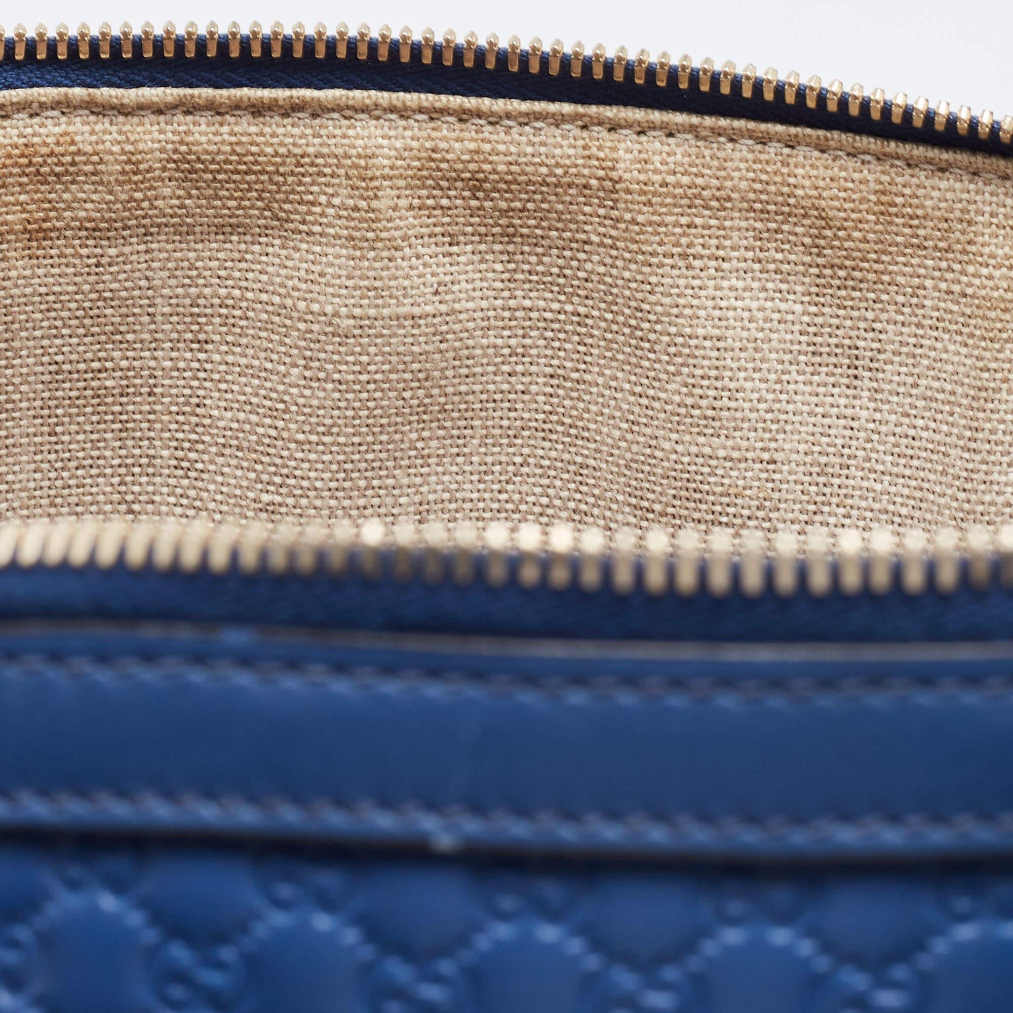 Gucci Blue Microguccissima Leather Medium Dome Bag 2