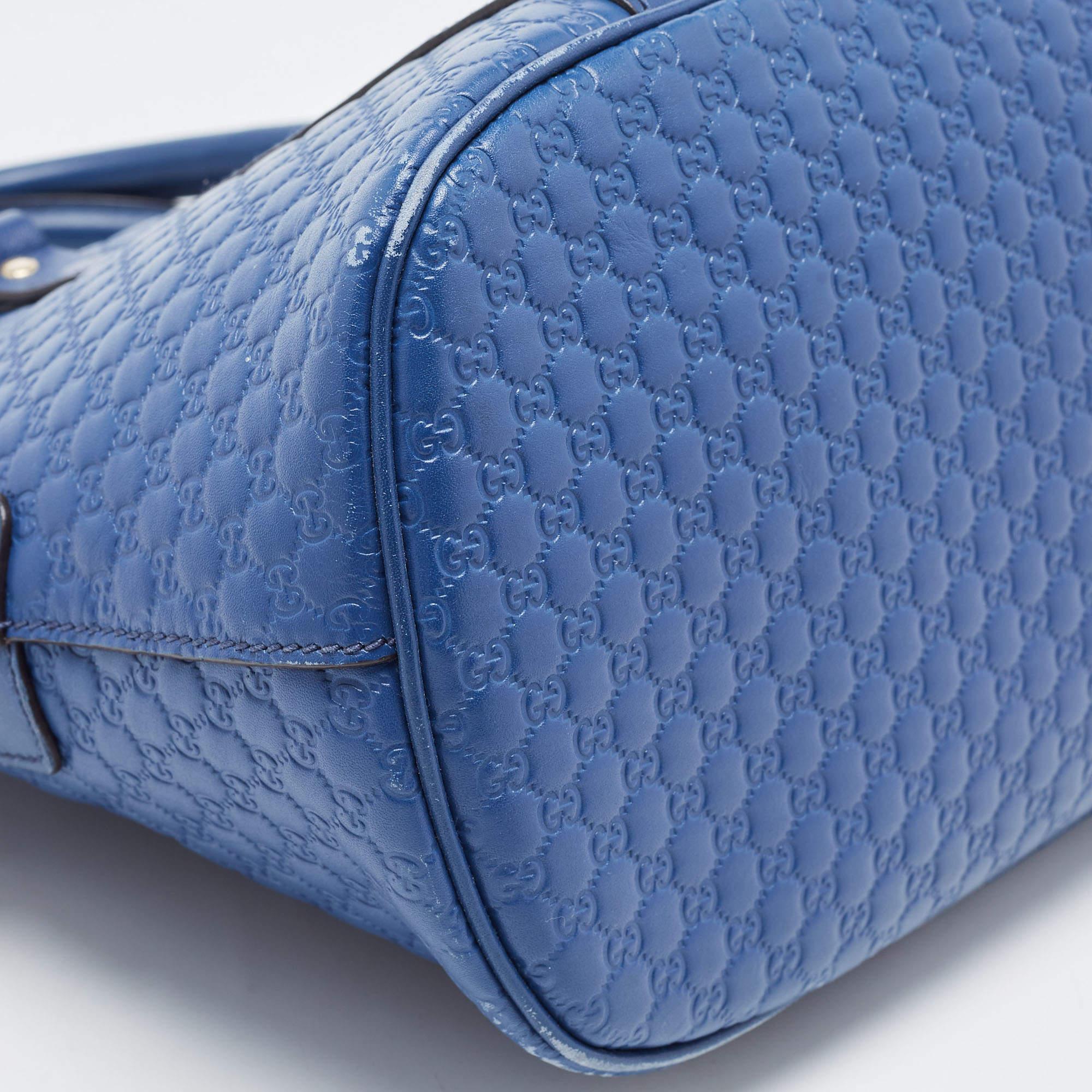Gucci Blue Microguccissima Leather Medium Dome Bag 3