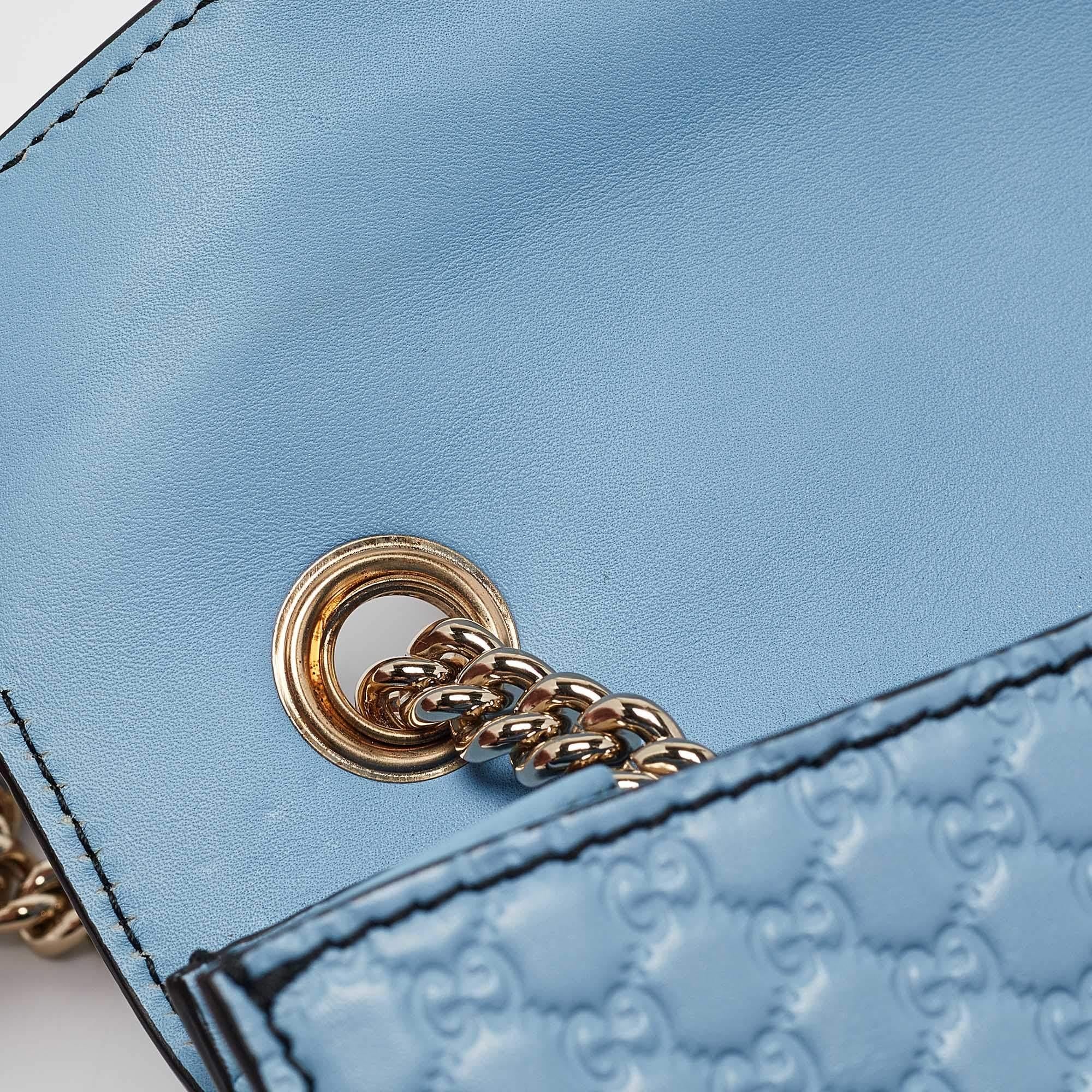 Gucci Blue Microguccissima Leather Mini Emily Chain Crossbody Bag 3