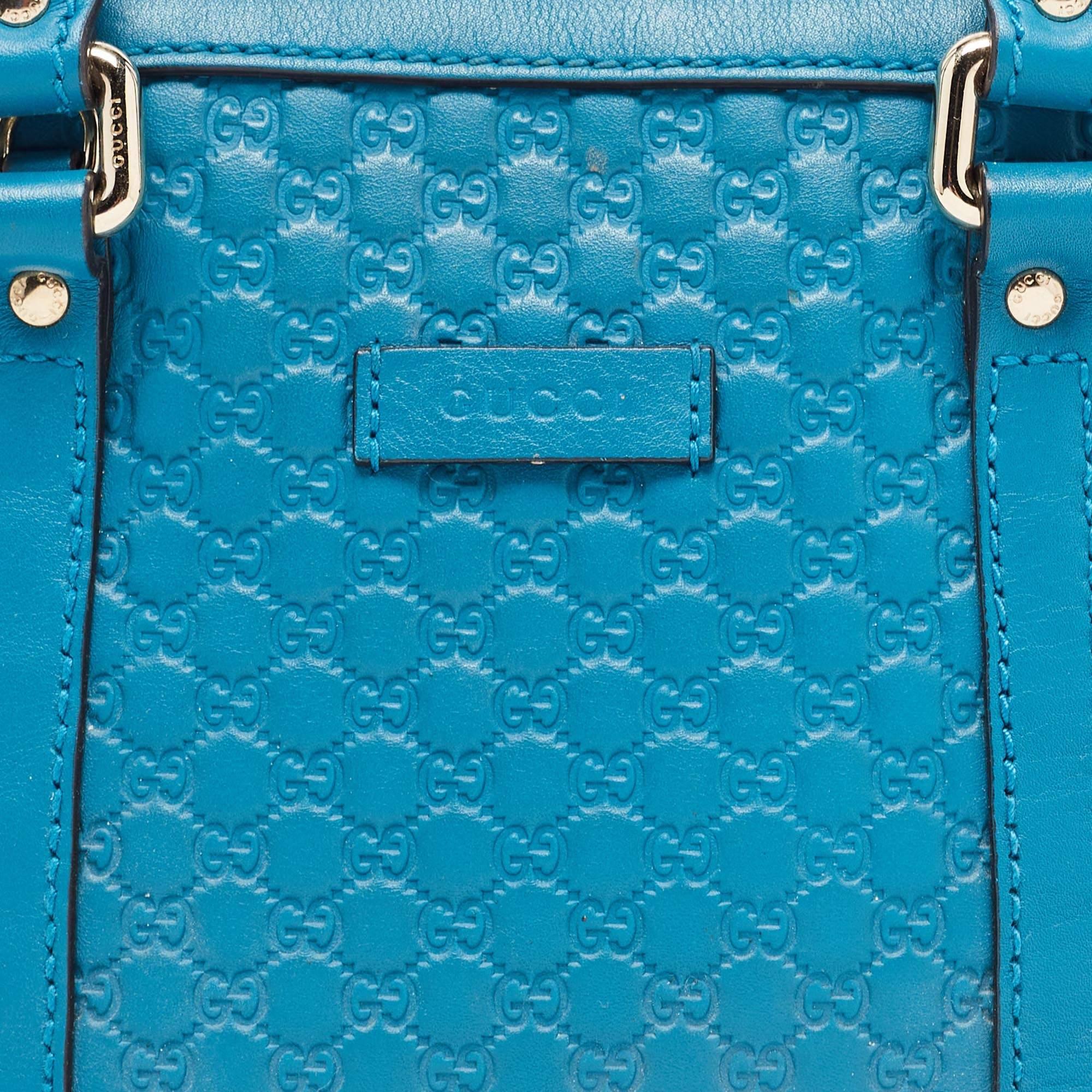 Gucci Blue Microguccissima Leather Mini Nice Dome Bag For Sale 12