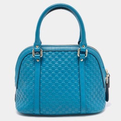 Gucci Microguccissima Azul Piel Mini Nice Dome Bag