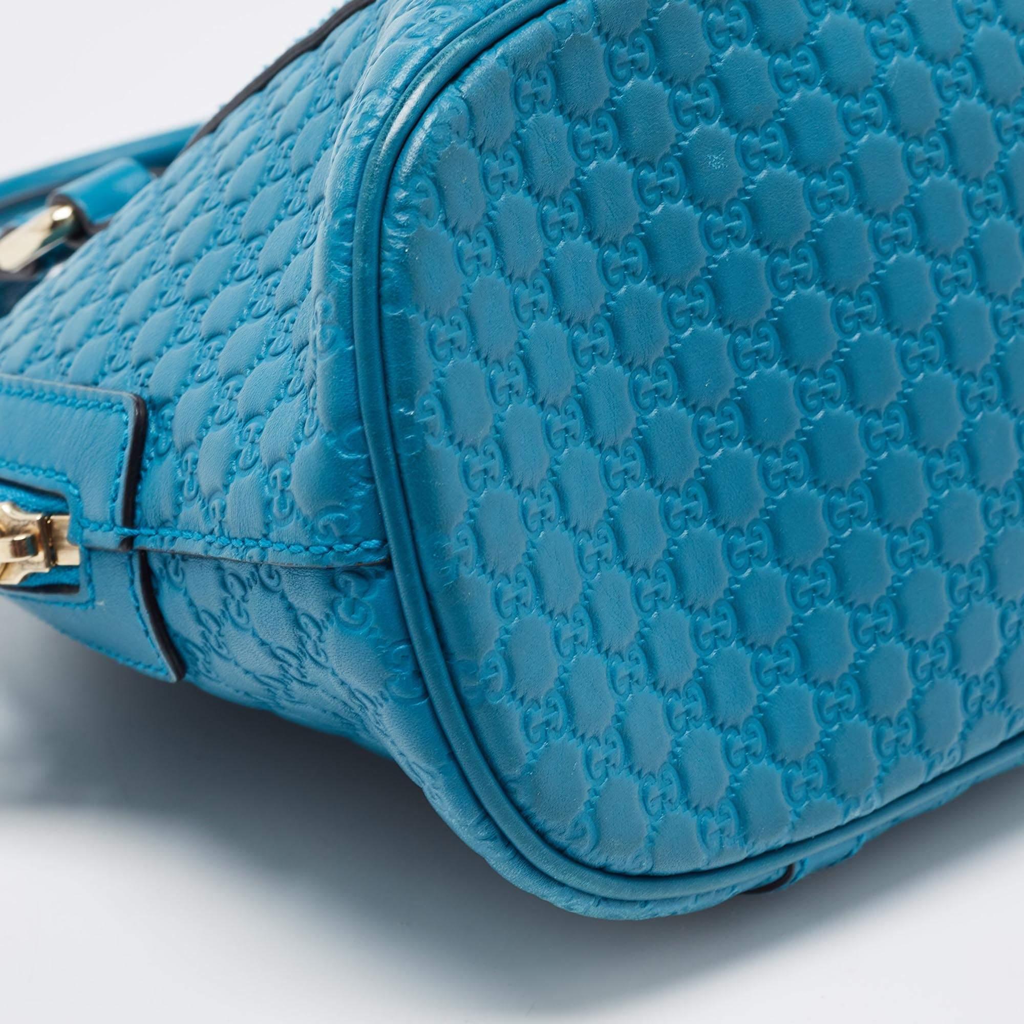 Gucci Blue Microguccissima Leather Mini Nice Dome Bag For Sale 2