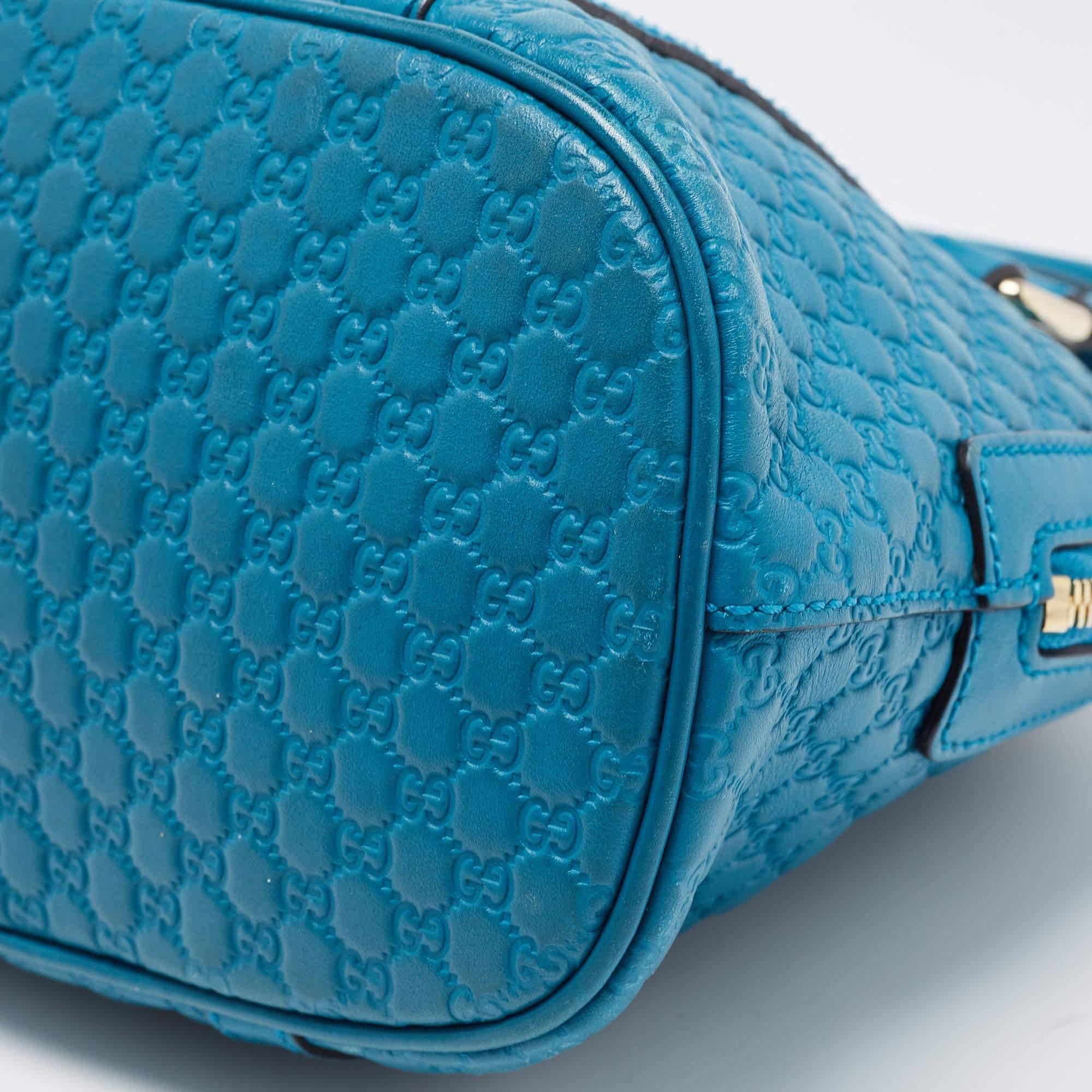 Gucci Blue Microguccissima Leather Mini Nice Dome Bag For Sale 3