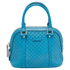 Gucci Mini sac Dome Nice en cuir microguccissima bleu