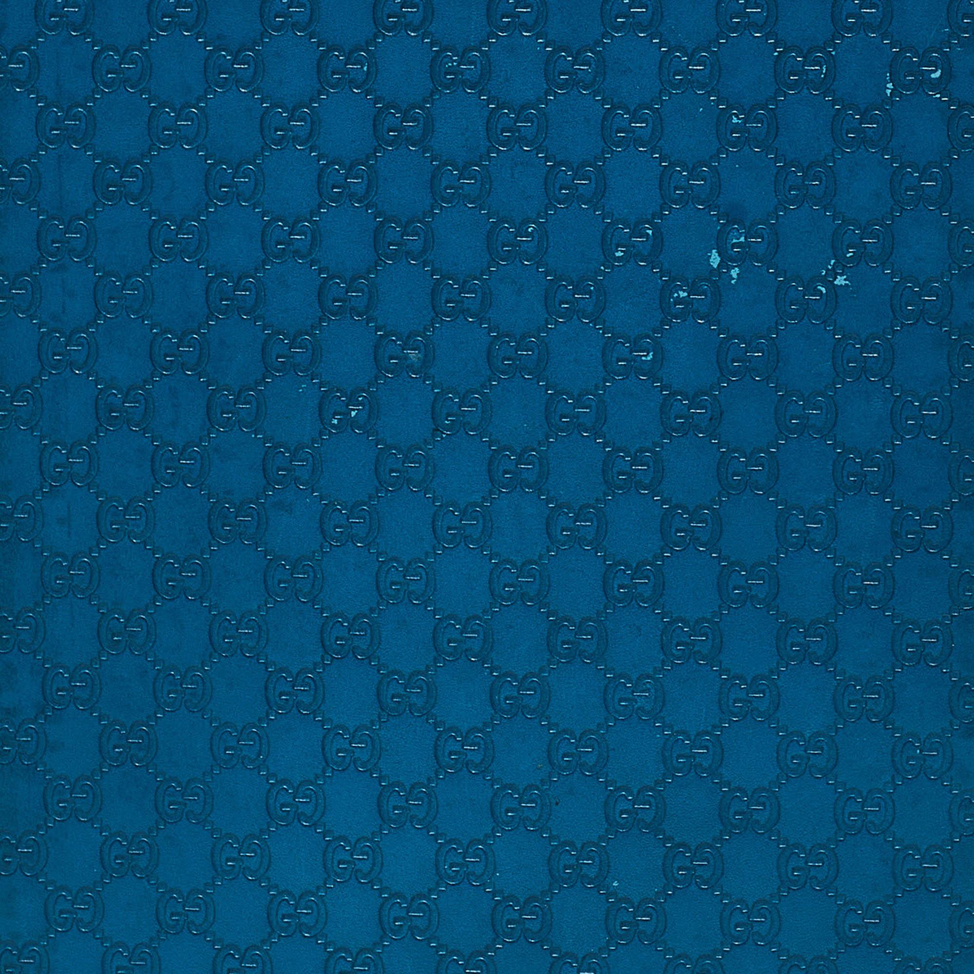 Gucci Blue Microguccissima Leather Notebook Agenda Cover 1