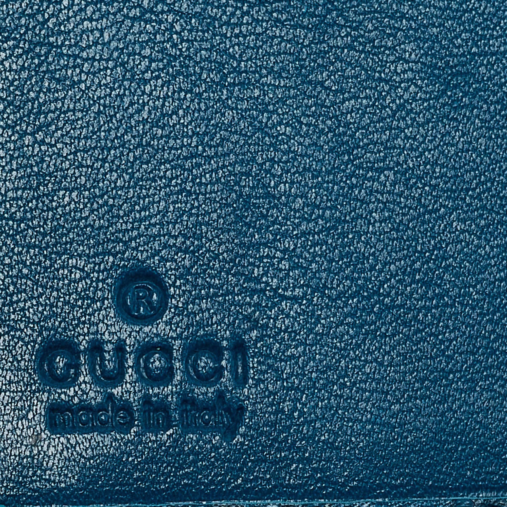 Gucci Blue Microguccissima Leather Notebook Agenda Cover 5