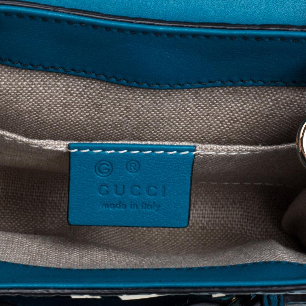 Gucci Blue Mircoguccissima Leather Mini Emily Chain Shoulder Bag 5