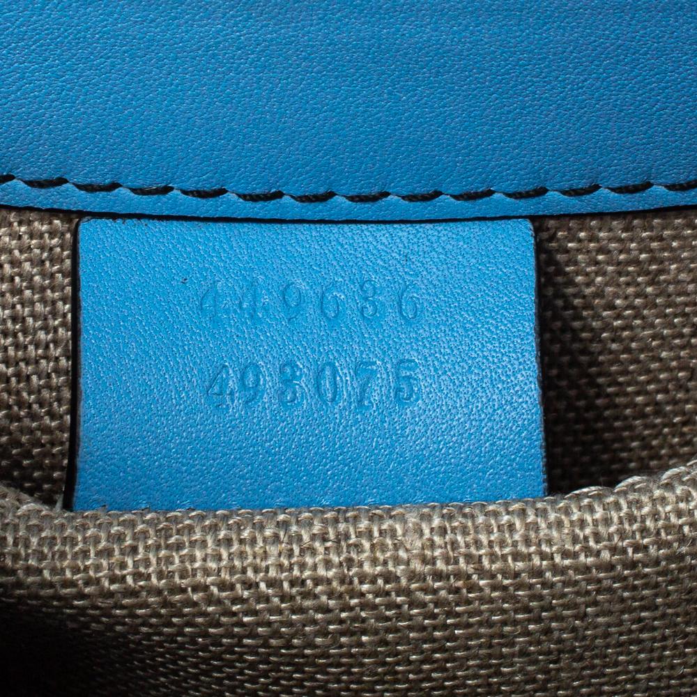 Gucci Blue Mircoguccissima Leather Mini Emily Chain Shoulder Bag 1