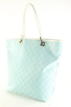 Blaue Gucci Bucket Tote mit Monogramm 2GK1012K