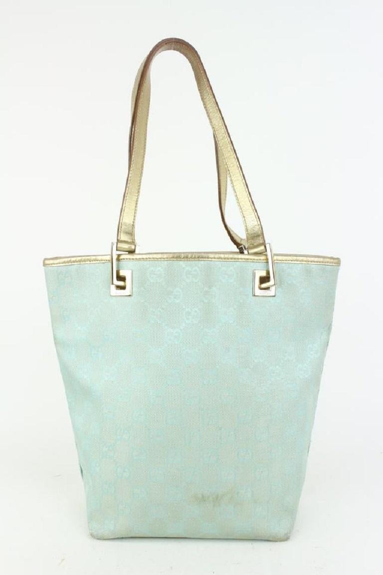 Gucci Blue Monogram GG Eclipse Tote Bag 68ggs723 In Good Condition For Sale In Dix hills, NY