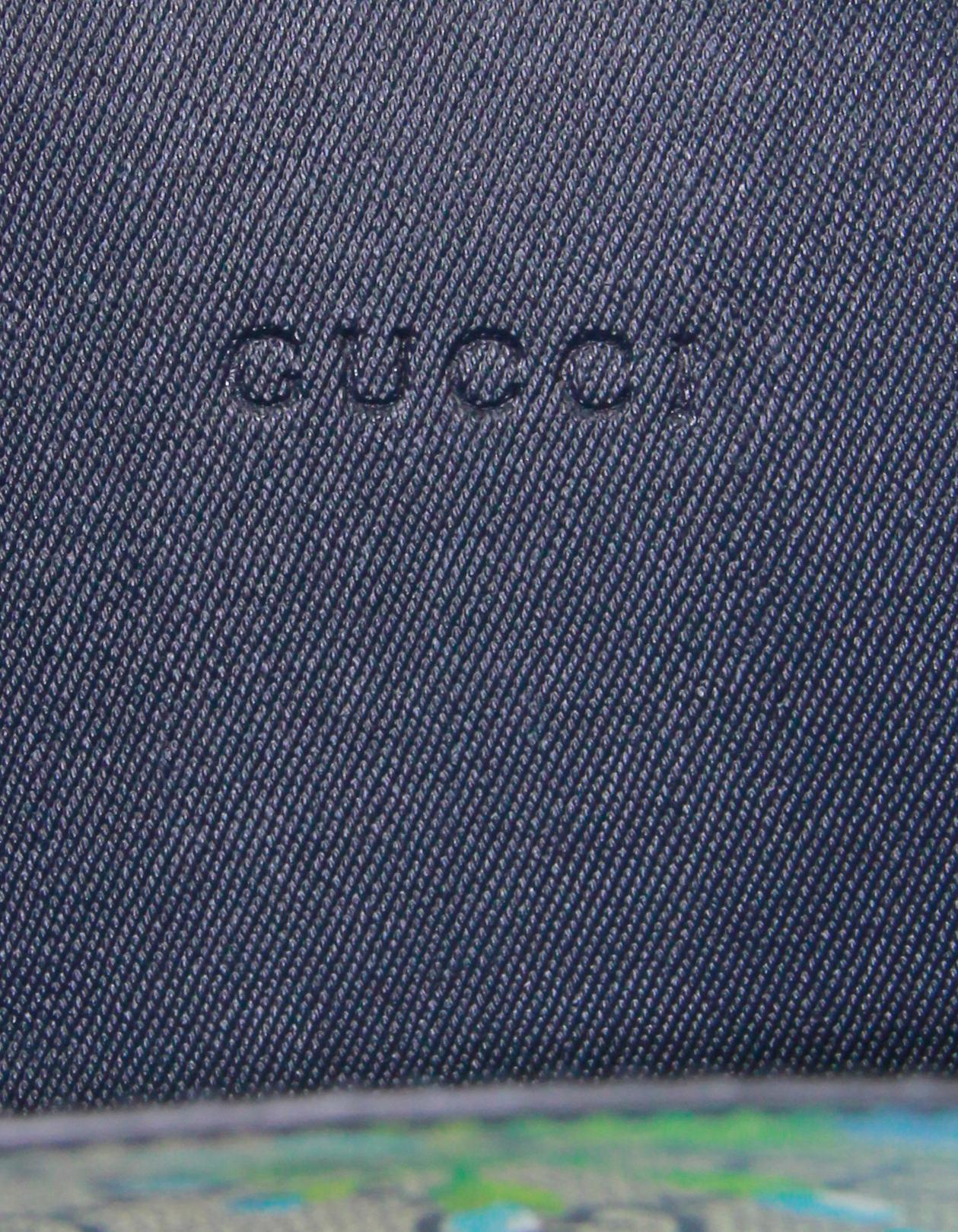 Women's Gucci Blue Monogram Reversible GG Blooms Print Small Tote Bag