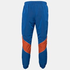Gucci Blau & Orange getäfelte synthetische Trainingshose M