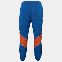 Gucci Blau & Orange getäfelte Synthetik-Trainingshosen M