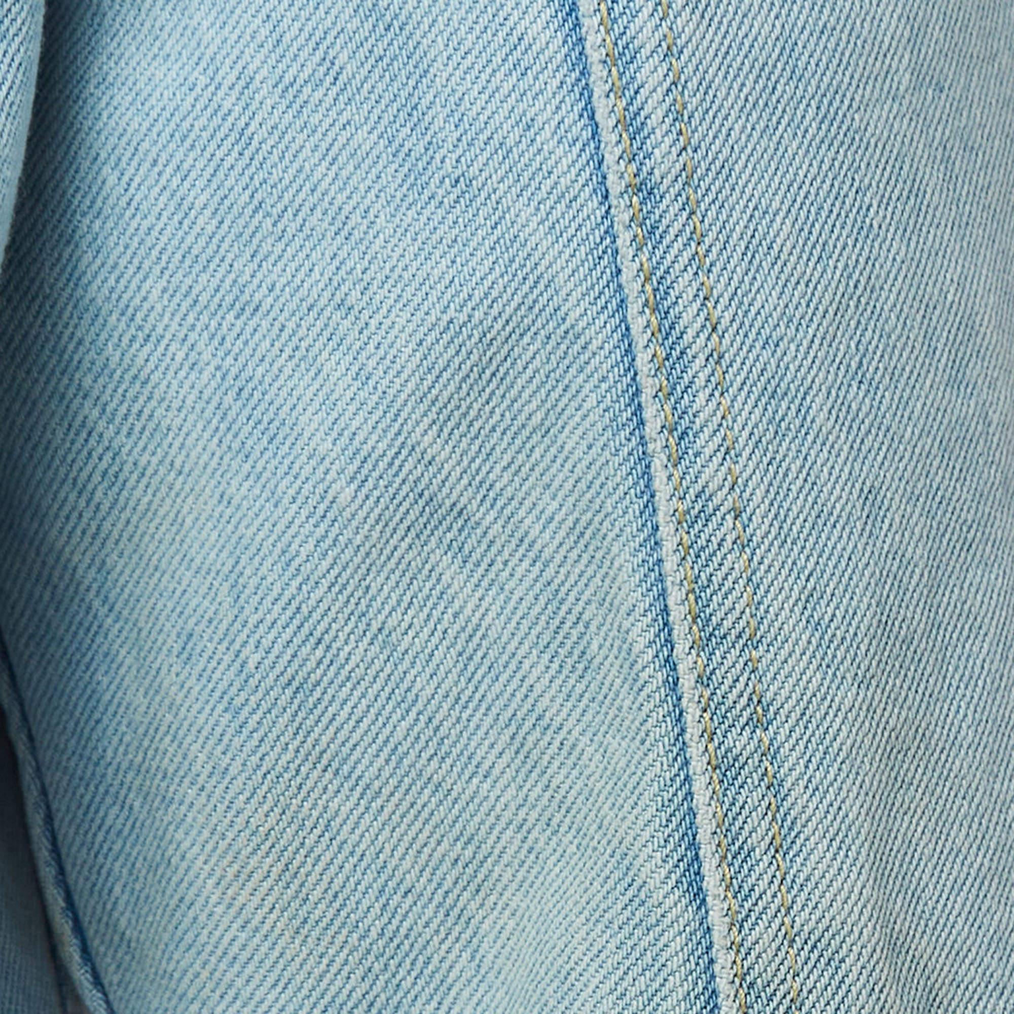 Blaue bestickte Denim-Jacke von Gucci mit Paramount Pictures S 5