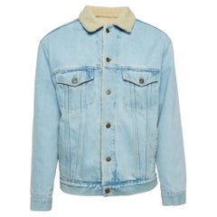 Used Gucci Blue Paramount Pictures Embroidered Denim Jacket S