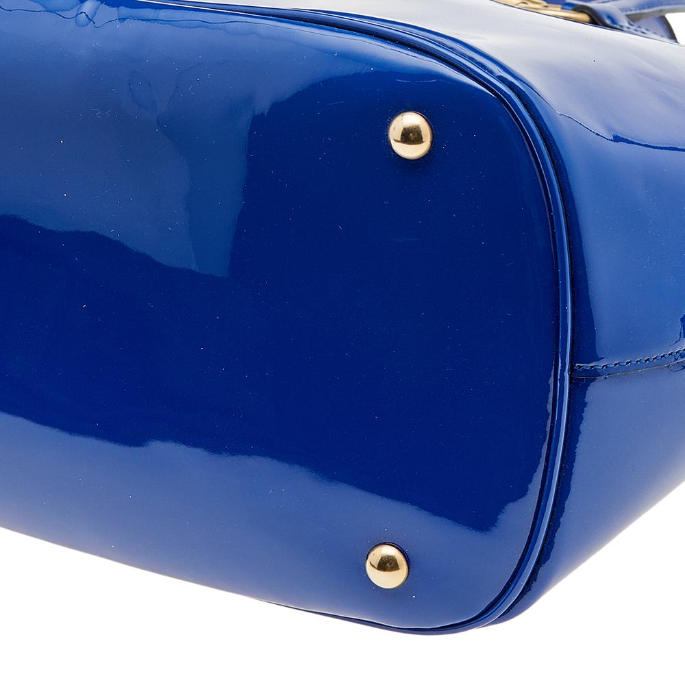 Gucci Blue Patent Leather Large Bright Bit Tote 5