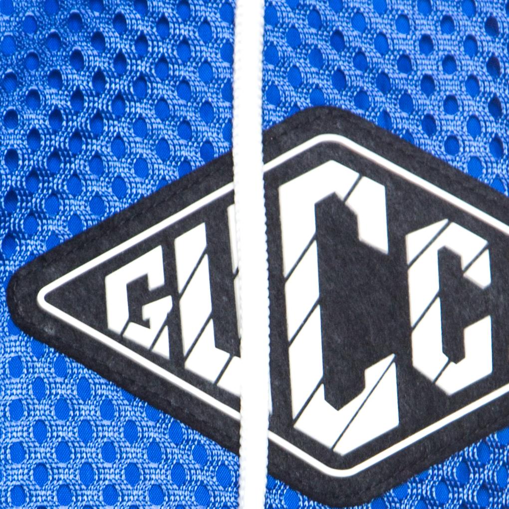 Blaue Magnetismo-Jacke aus perforiertem Netz von Gucci S im Angebot 1