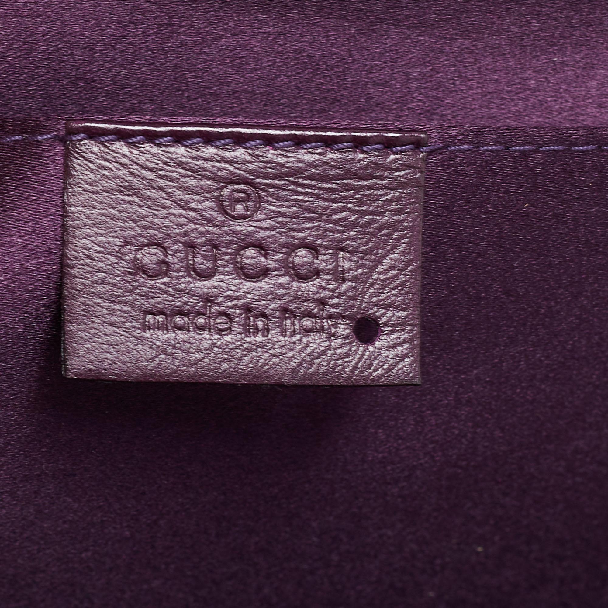 Gucci Blue/Purple Sequin and Satin Fringe Dragon Embellished Evening Bag 1