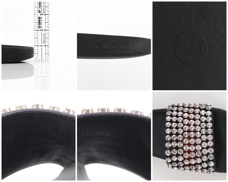gucci crystal embellished slides