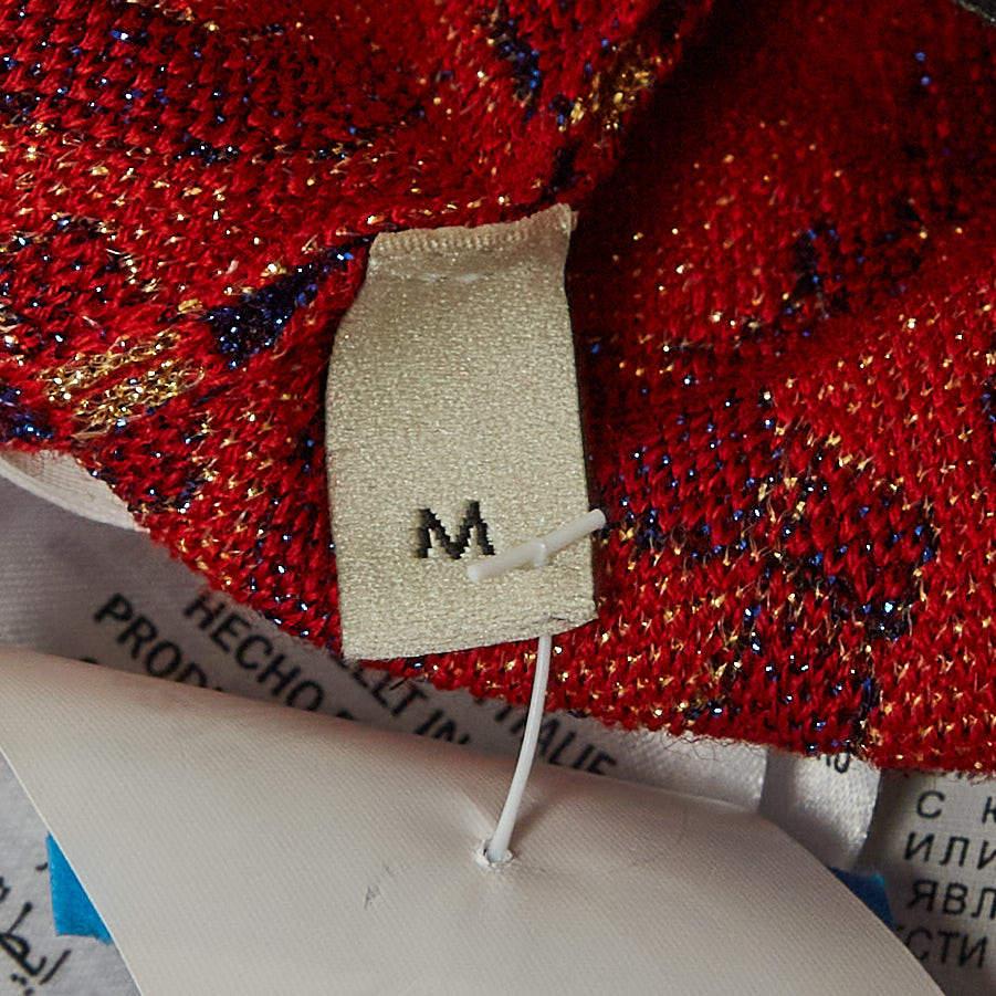 Pantalon court Gucci bleu/rouge à motif mors de cheval, taille M Pour femmes en vente