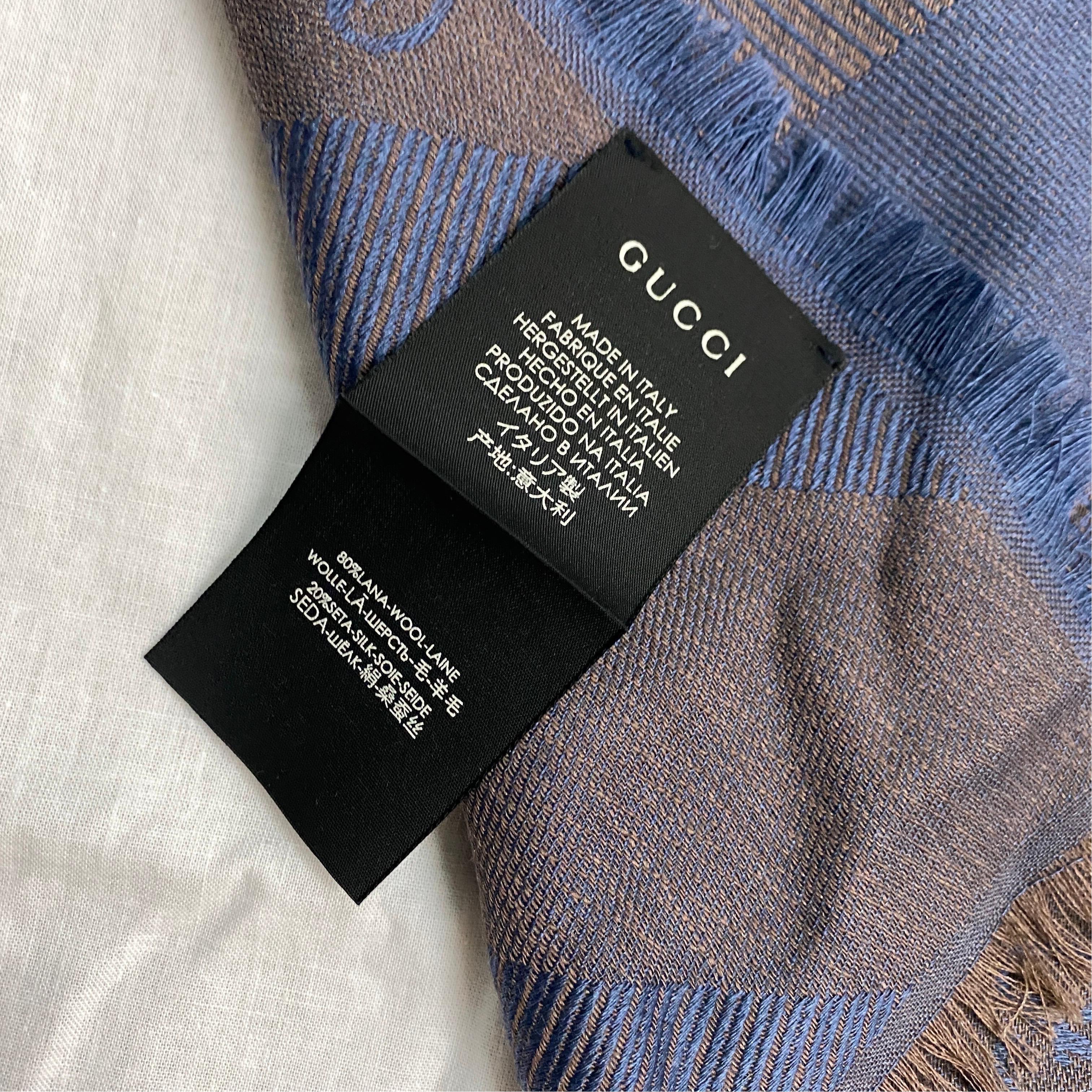 sciarpa gucci donna blu