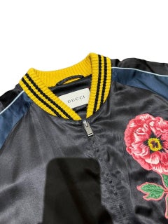 Gucci Blue Silk Jacket Men's