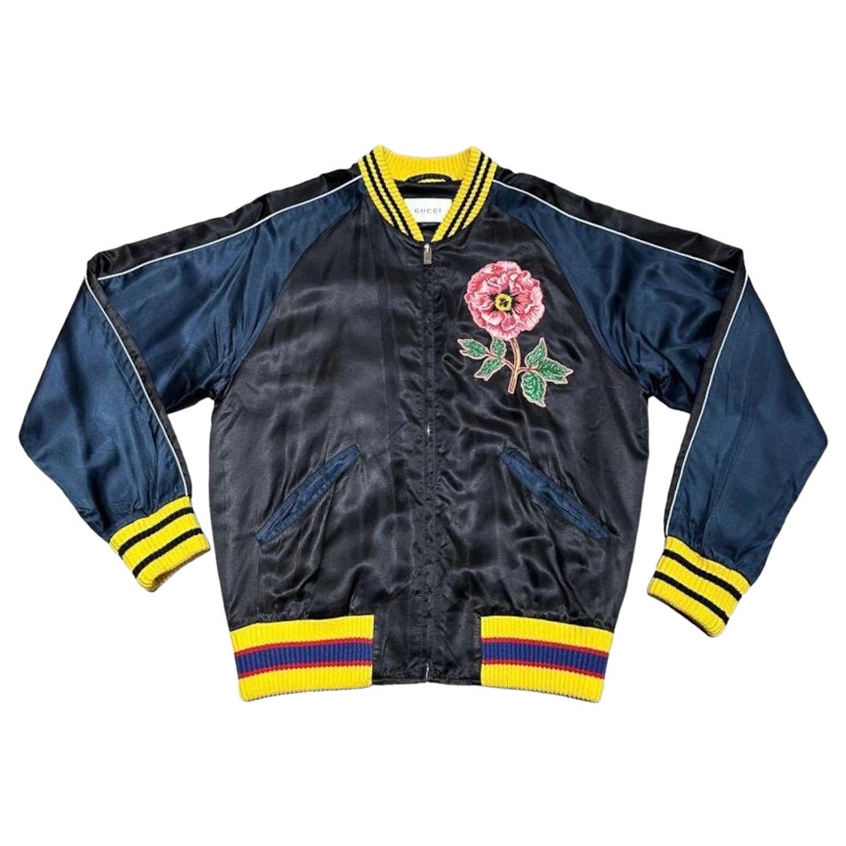 Gucci Giacca da uomo in seta blu