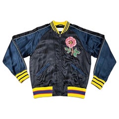 Gucci Giacca da uomo in seta blu