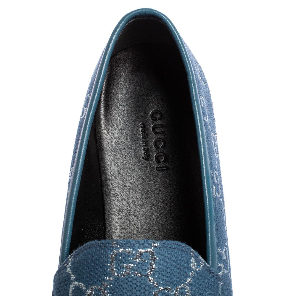gucci loafers blauw