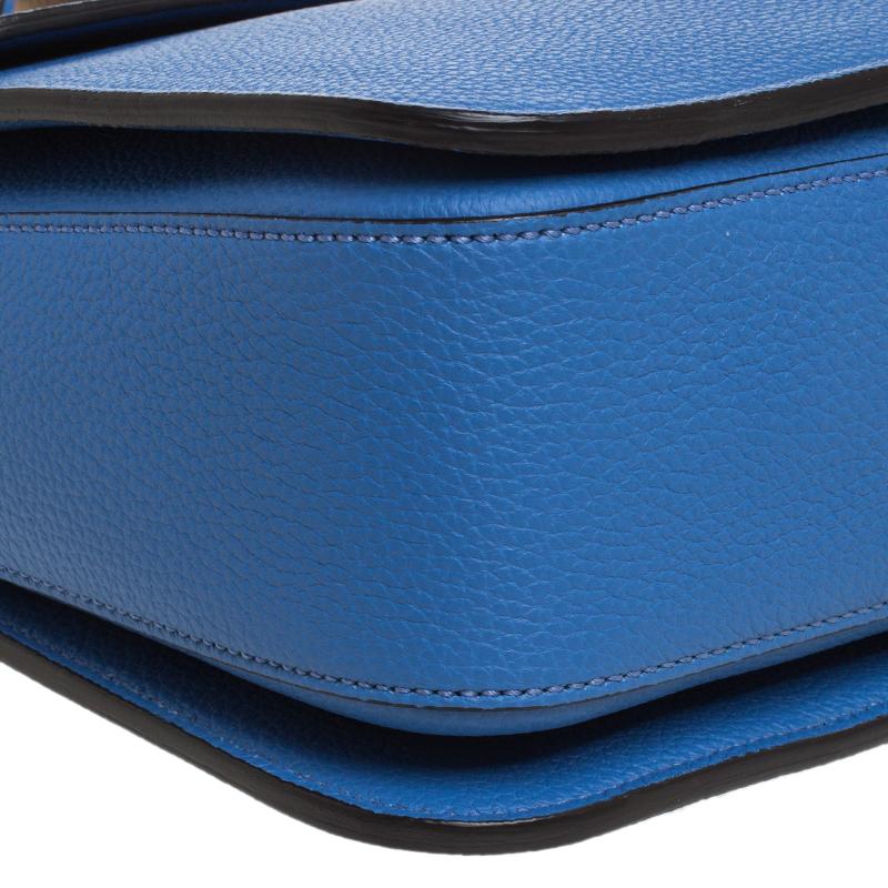 Gucci Blue Soft Leather Jackie Flap Shoulder Bag 3