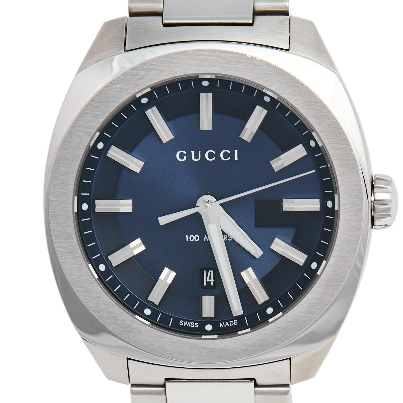 gucci watch blue dial