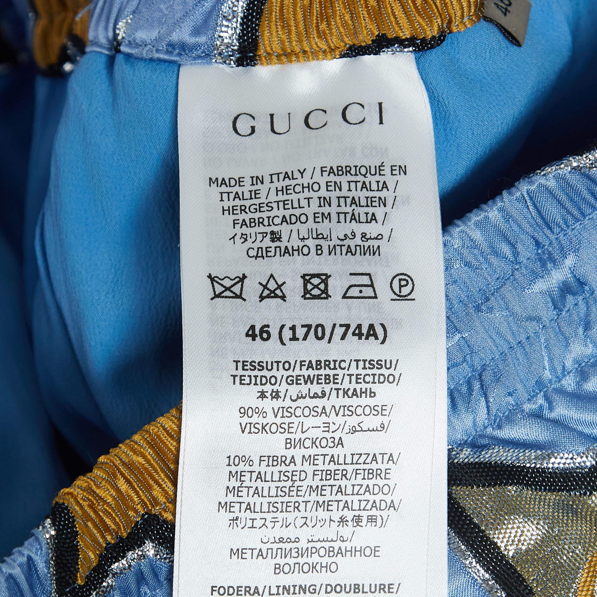Gucci Blauer Stern GG Jacquard Bermuda-Shorts S im Angebot 2