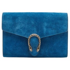 Gucci Blue Suede Dionysus Wallet On Chain