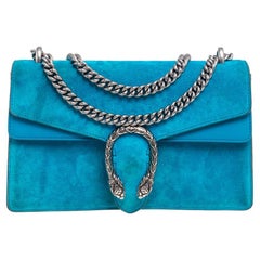 Gucci Blue Suede Small Dionysus Shoulder Bag