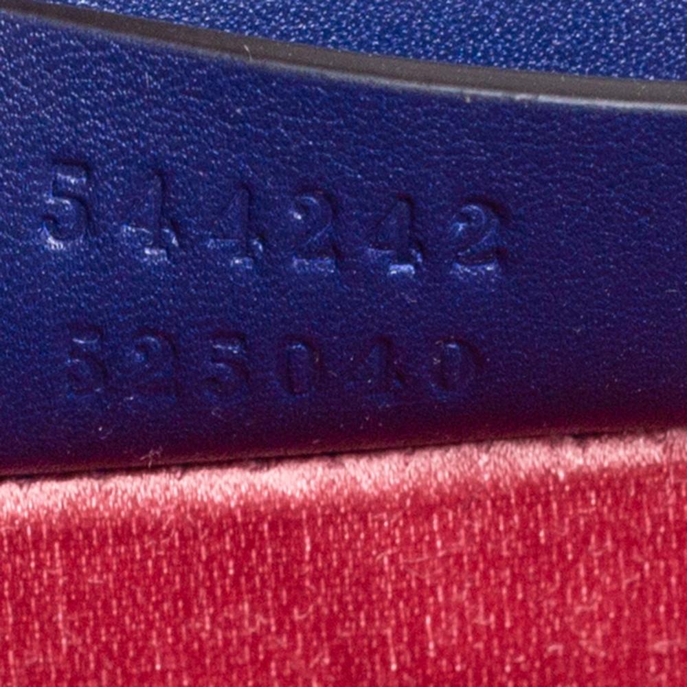 Gucci Blue Velvet Mini Broadway Crossbody Bag In Good Condition In Dubai, Al Qouz 2