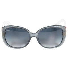 Gucci Blue Web Accent GG Round Frame Sunglasses Gucci Blue Web Accent GG Round Frame Sunglasses