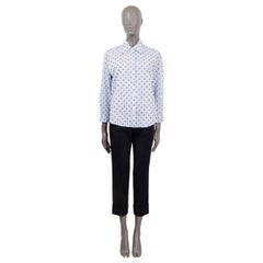 GUCCI blue & white cotton 2018 LADYBUG STRIPED Button-Up Shirt 42 M