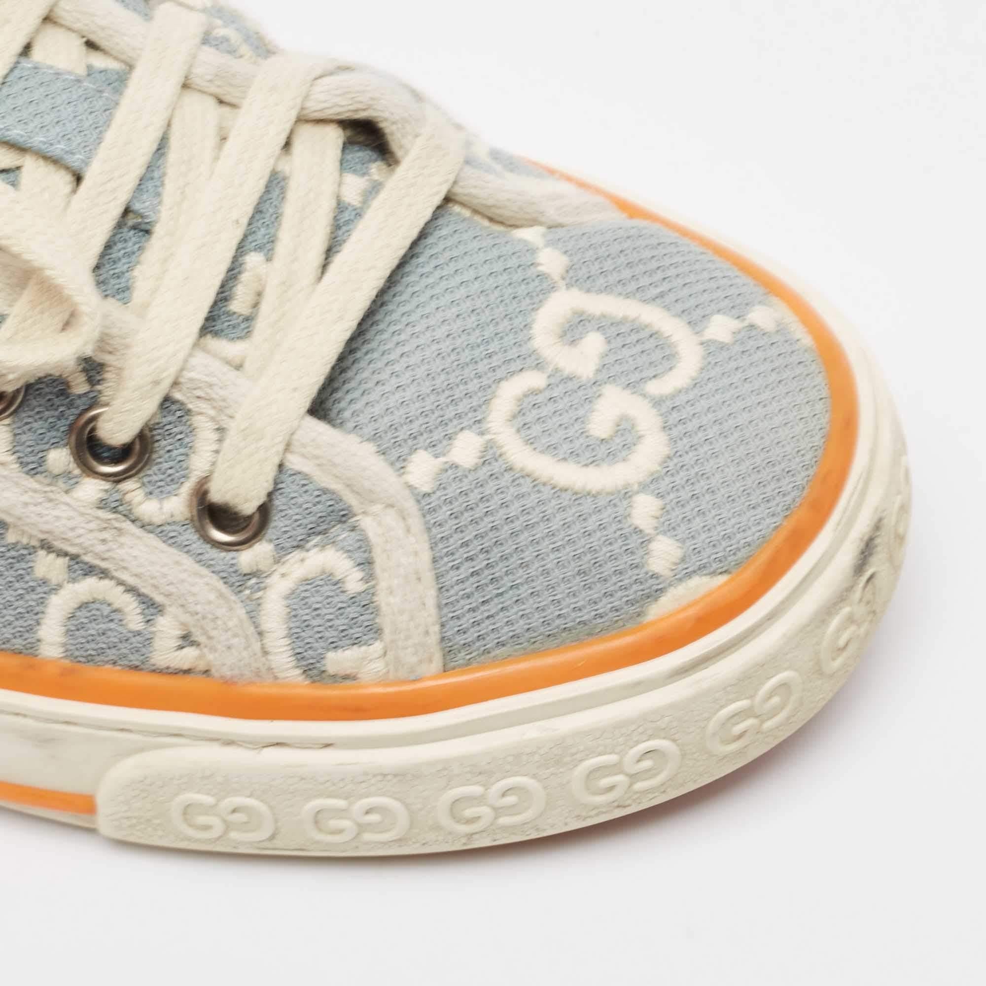 Gucci Blue/White GG Canvas Tennis 1977 Sneakers Size 38 2