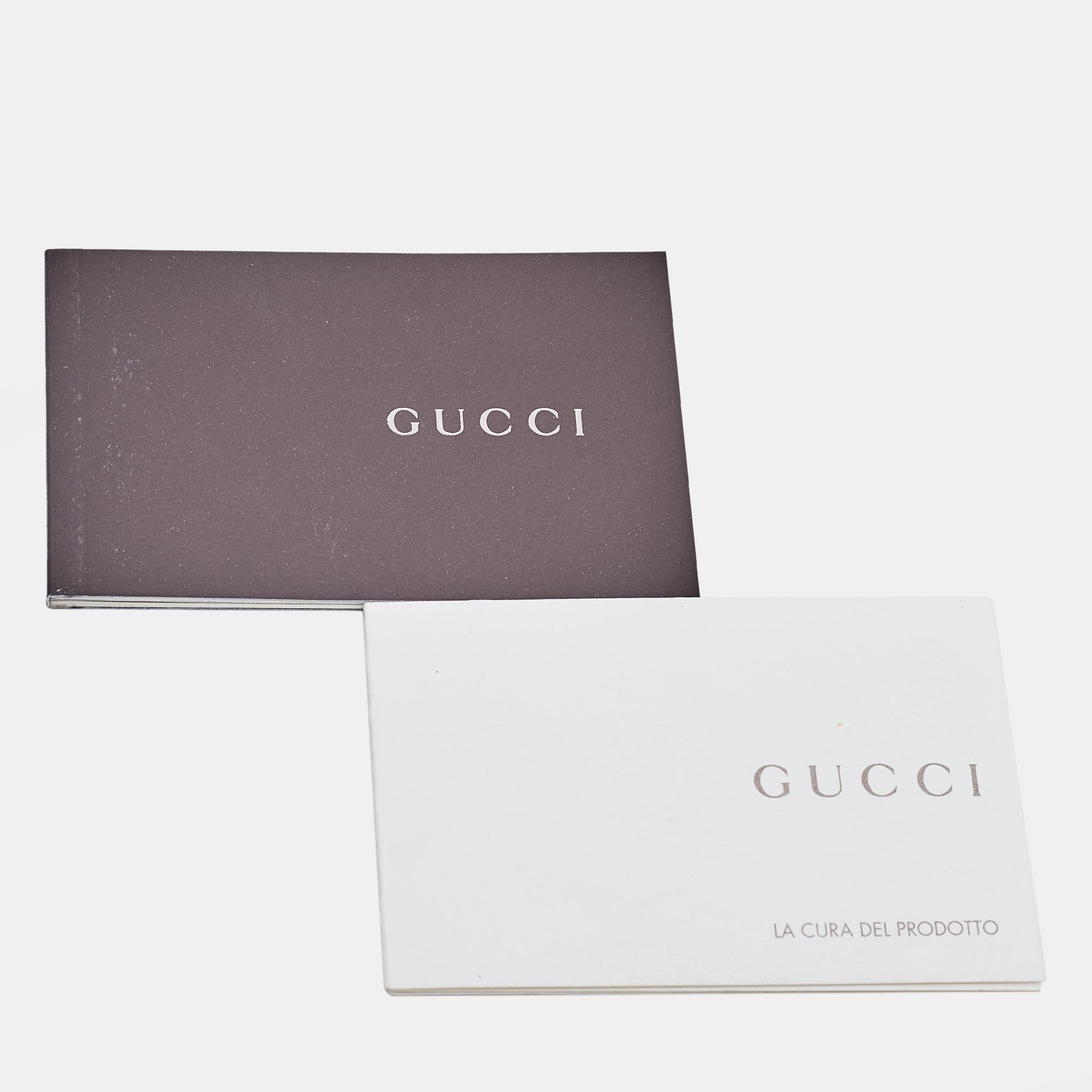 Gucci Blue/White Logo Script Canvas And Leather Joy Boston Bag 7