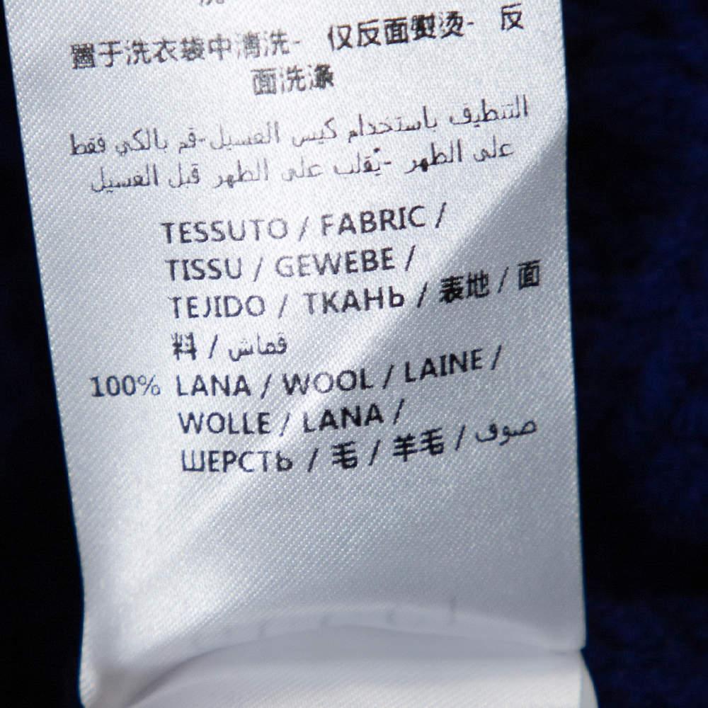 Gucci Blauer Wollpullover mit Kabelstrickbuchstaben 'R' DIY Unisex-Pullover M 1