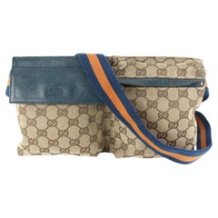 Gucci Blue x Orange Monogram GG Belt Bag 24g76s